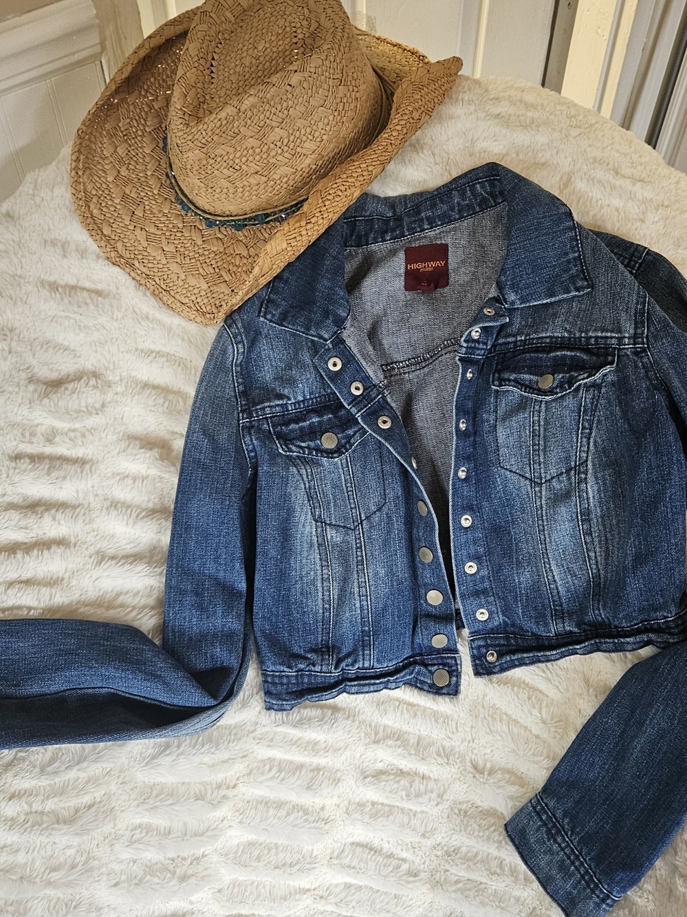 Highway Jeans Blue Distressed Denim Jacket